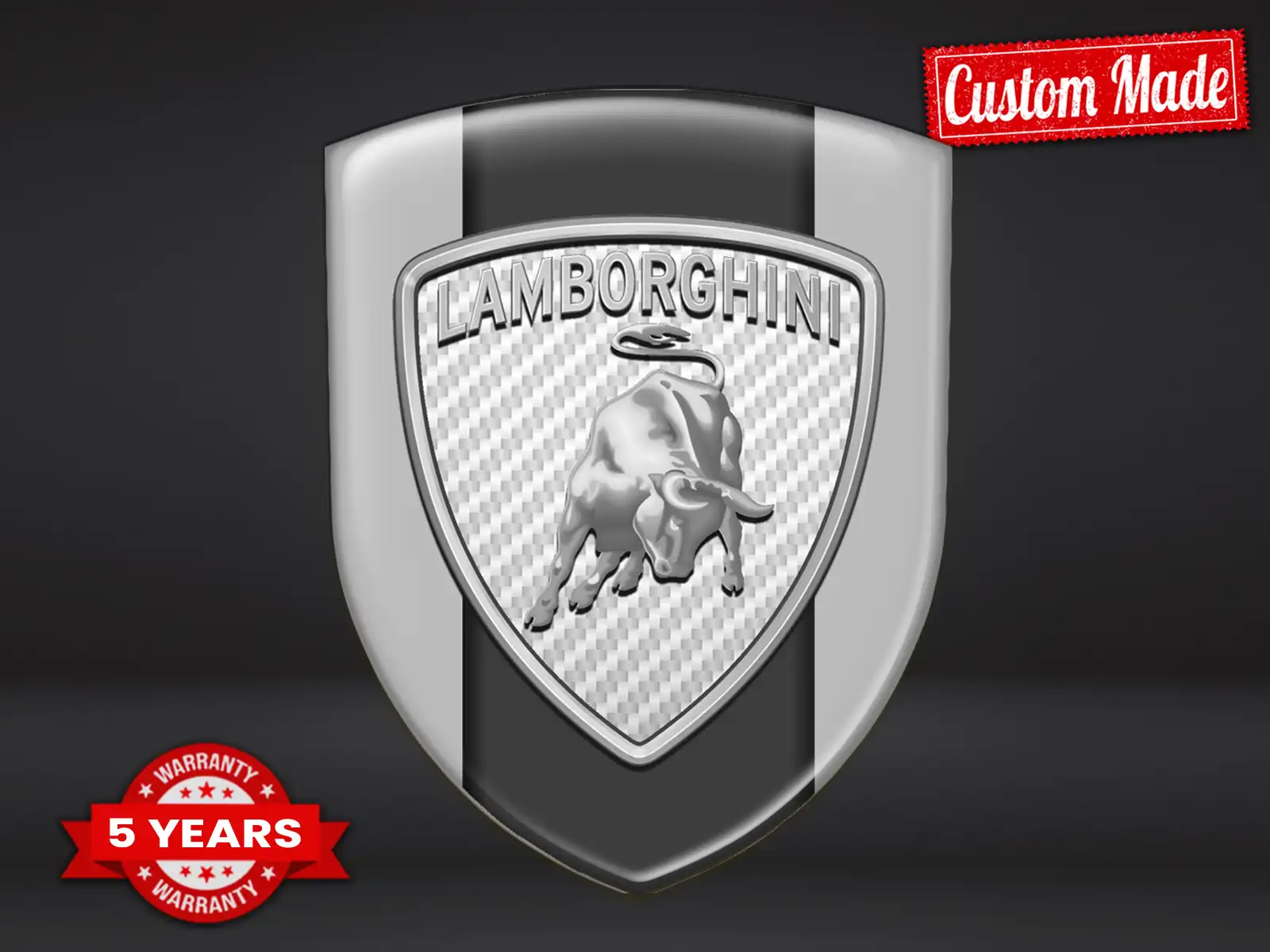 Lamborghini Etiqueta Impermeable Profesional Resistente Minimalista